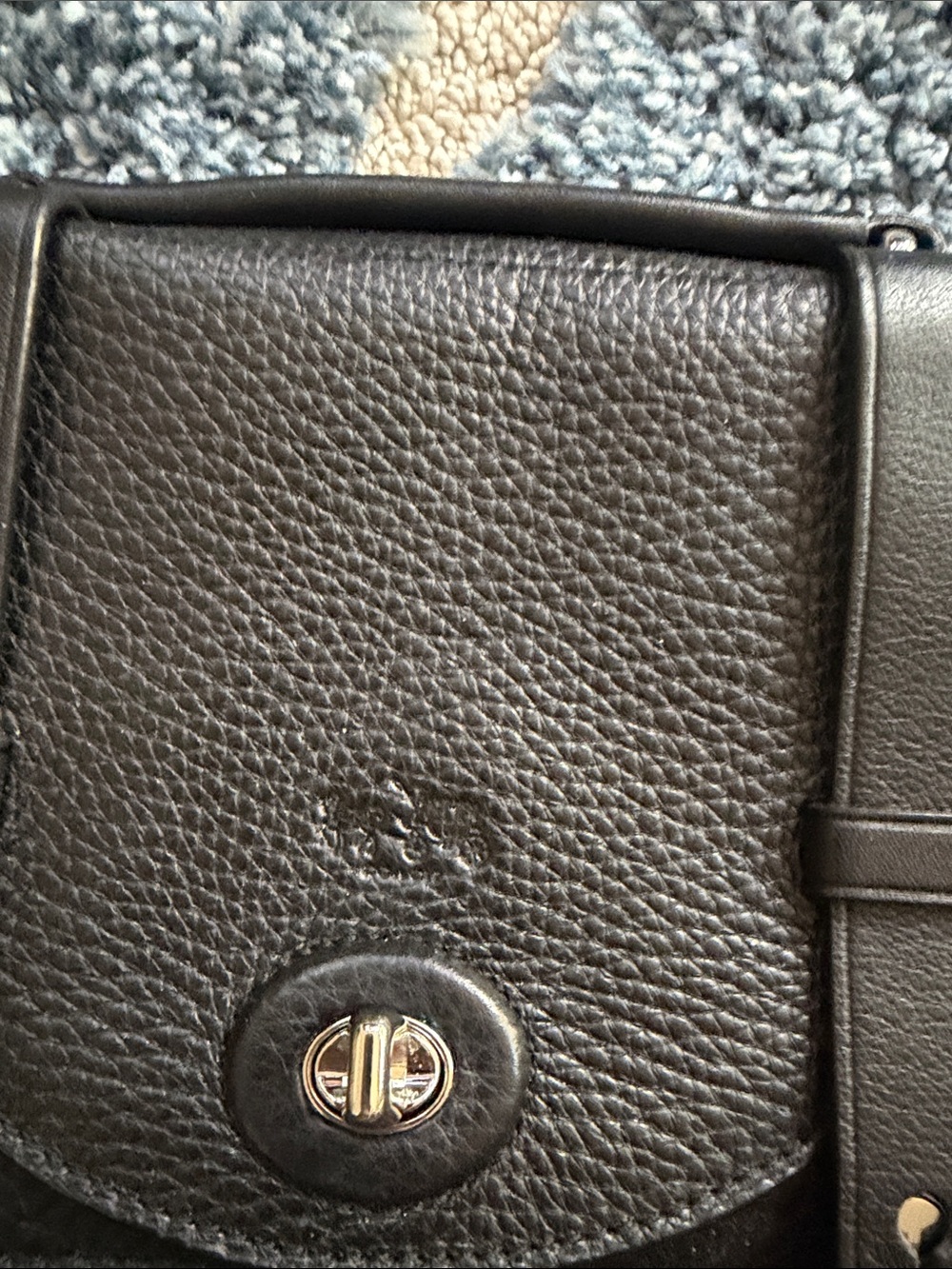 NWT…Coach Black Pebbled Leather Turnlock Crossbody Bag with Strap - Picture 3 of 11